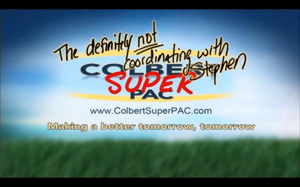 Image credit: The Colbert Report / Comedy Central; sorry, http://www.colbertsuperpac.com/ is defunct!