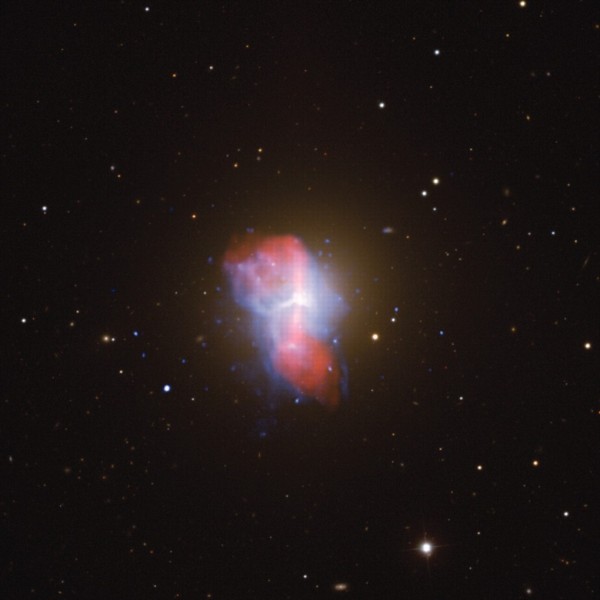 Image credit: NASA / Chandra, via NOAO/AURA/NSF; VLA and SDSS teams.