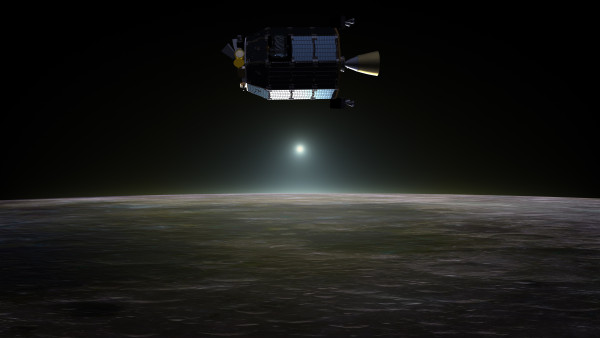 Image credit: NASA Ames / Dana Berry, of the LADEE spacecraft.