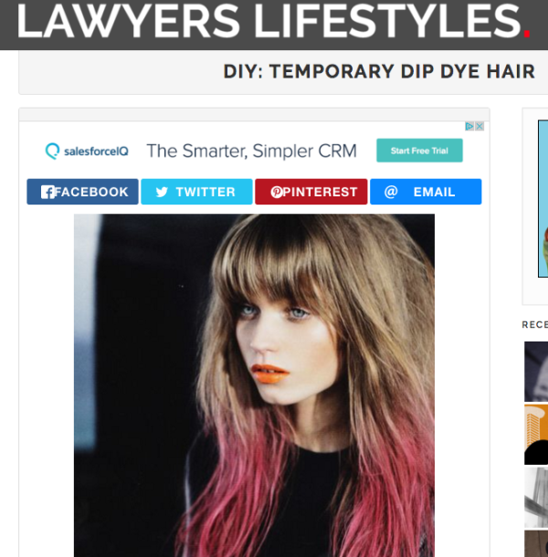 Image credit: The Lawyer Lifestyles website, via http://www.lawyerslifestyles.com/i/diy-temporary-dip-dye-hair.html.