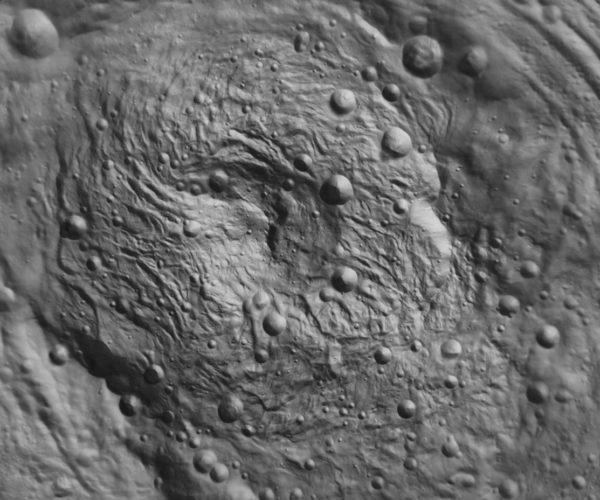 Rheasilvia Mons on the asteroid Vesta, the largest base-to-peak mountain known in the Solar System. Taken by NASA's Dawn spacecraft. Image credit: NASA/JPL-Caltech/UCLA/MPS/DLR/IDA.