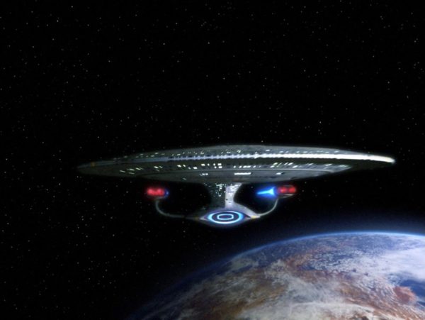 The starship Enterprise in the Star Trek: The Next Generation episode, The Hunted. Season 3, episode 11. Original air date, January 8, 1990. (Photo by CBS via Getty Images)