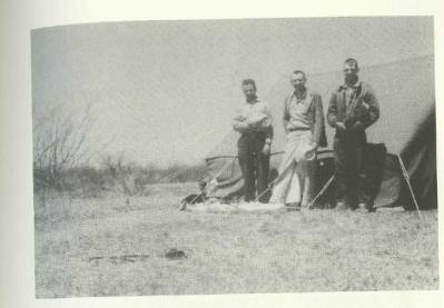 Searching for Dinosaurs at Waggoner Ranch, 1951.  Neil Tappen is on the left. from: www.noogen.narod.ru/iefremov/Olson/Ch3.htm 