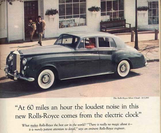Levi Quackenbush really should Google more. Rolls Royce has been advertising its cars for a long time.