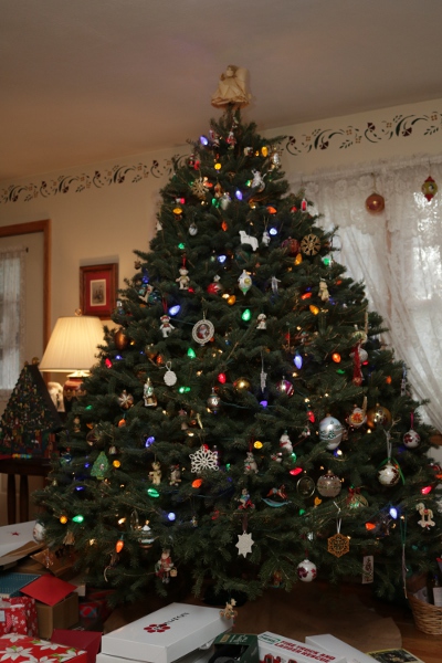 The Christmas tree at my parents' house.
