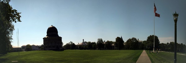 The rugby field at Union, just below the Nott Memorial.