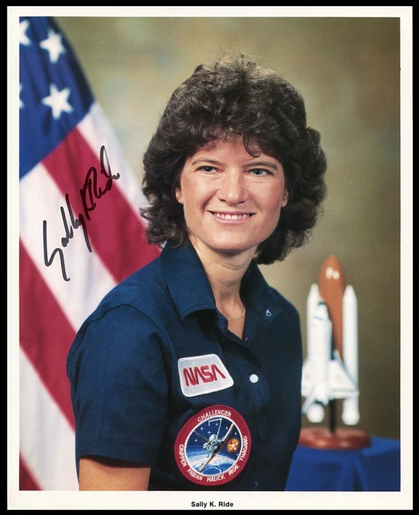 Lithograph of Sally Ride, signed
