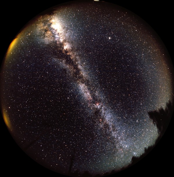 Image credit: The Milky Way through a Fisheye Lens, from Kitt Peak National Observatory.