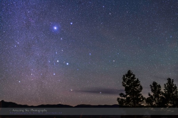 Image credit: © 2013 Alan Dyer, via http://amazingsky.net/2013/12/10/orion-and-canis-major-rising/.