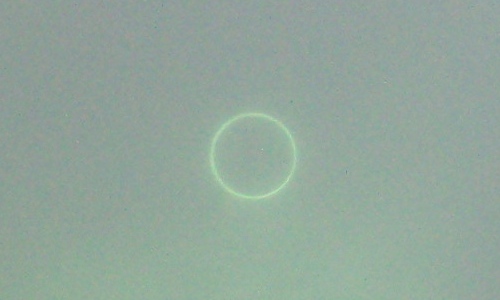 Image credit: me, through shade 5 welder's goggles, of the annular eclipse in May, 2012.