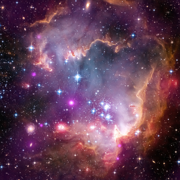 Image credit: X-ray: NASA/CXC/Univ.Potsdam/L.Oskinova et al; Optical: NASA/STScI; Infrared: NASA/JPL-Caltech.