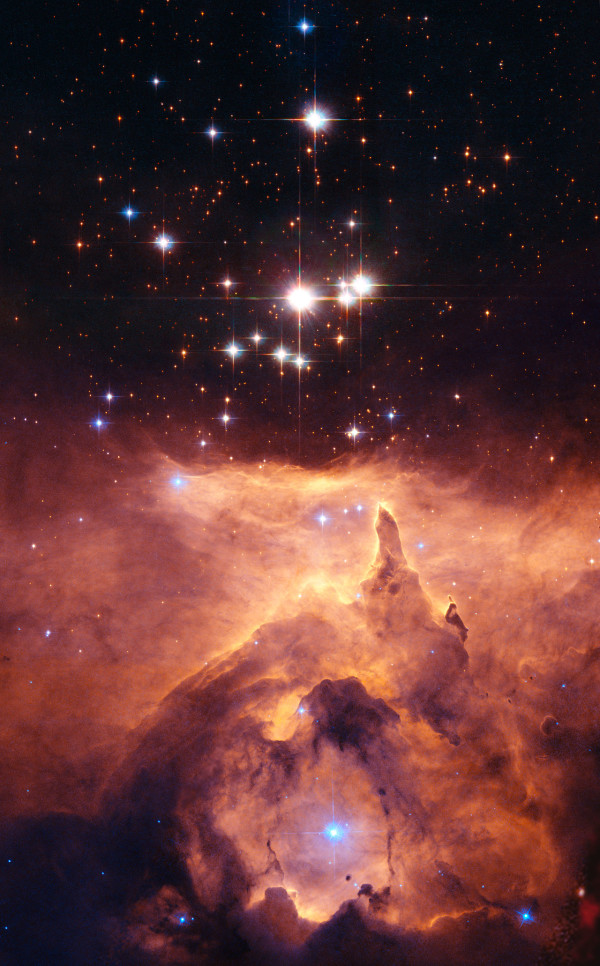 Image credit: NASA, ESA and Jesœs Maz Apellÿniz (Instituto de astrofsica de Andaluca, Spain). Acknowledgement: Davide De Martin (ESA/Hubble), of the nebula NGC 6357 and the star cluster Pismis 24 inside.