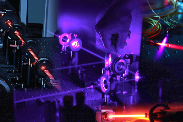 A quantum optics setup. Image credit: Matthew Broome, winner of the Australian Research Council’s photo & data competition from the Centre for quantum computation and communication technology. Via http://cqc2t.org/node/6026.