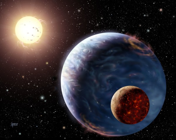 Illustration of an exoplanetary system. Image credit: NASA/David Hardy, via astroart.org.