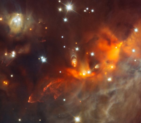 The brightest regions house not only the most massive, brightest stars, but many other, fainter objects abound throughout the nebula. Image credit: ESO/H. Drass et al.