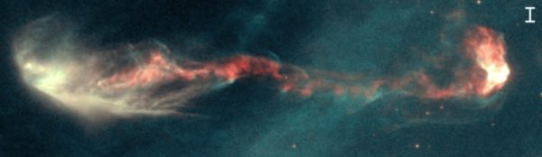 Herbig Haro object HH47, observed with the Hubble Space Telescope/WFPC2. Image credit: J. Morse/STScI, and NASA.