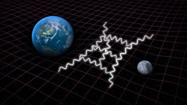 Quantum field theory calculations are normally done in flat space, but general relativity goes beyond that to include curved space. QFT calculations are far more complex there. Image credit: SLAC National Accelerator Laboratory.