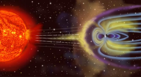 While Earth may not be perfectly shielded from the Sun, our magnetic field allows us to hold onto our nitrogen/oxygen atmosphere, and it should remain the case for billions of years. Image credit: NASA.