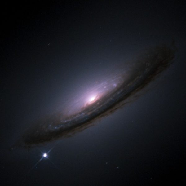 At peak brightness, a supernova can shine nearly as brightly as the rest of the stars in a galaxy combined. This 1994 image shows a typical example of a core-collapse supernova relative to its host galaxy. Image credit: NASA/ESA, The Hubble Key Project Team and The High-Z Supernova Search Team.