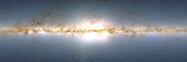 The SDSS view in the infrared - with APOGEE - of the Milky Way galaxy as viewed towards the center. Image credit: SDSS / APOGEE.