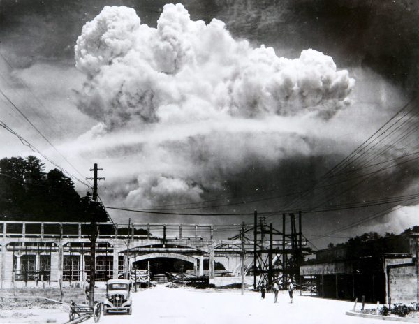 The cloud from the atomic bomb over Nagasaki from Koyagi-jima in 1945 was one of the first nuclear detonations to take place on this world. After decades of peace, North Korea is detonating bombs again. Credit: Hiromichi Matsuda.