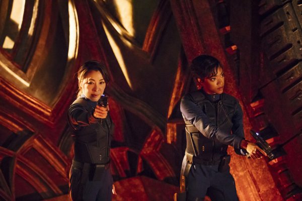 In an action-packed first two episodes, Captain Georgiou (Michelle Yeoh) and Commander Burnham (Sonequa Martin-Green) have the fight of their lives in the debut of Star Trek: Discovery. Image credit: Jan Thijs/CBS © 2017 CBS Interactive.
