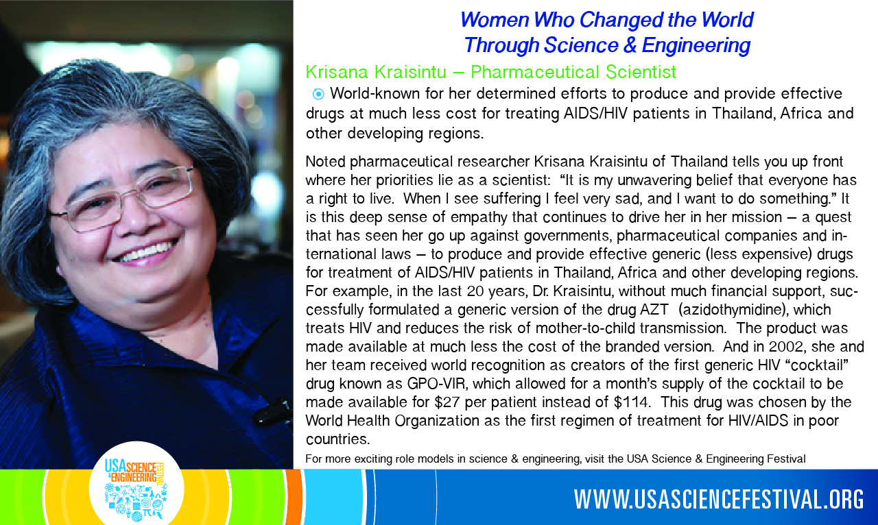 Women Who Changed the World Through Science and Engineering: Krisana ...